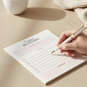 Daily Planner voor Script Blush Pink Notitieblok