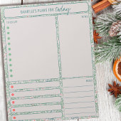 Daily Planner Winter Greenery Noteer maaltijden om Notitieblok