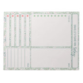 Daily Planner Winter Greenery Noteer maaltijden om Notitieblok (Voorkant)