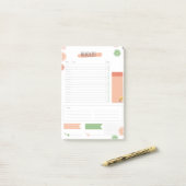 Daily Planner - Zachte pastelkleuren | Opmerkingen Post-it® Notes (Op bureau)