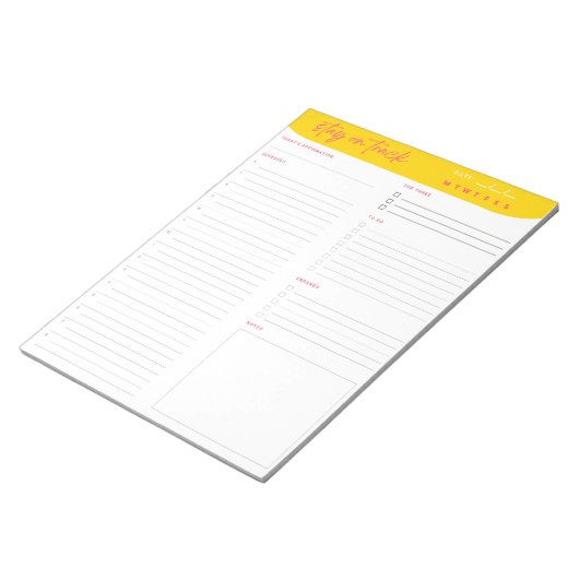 Daily Productivity Planner-laptop | ADHD Friendly Notitieblok (Schuin)