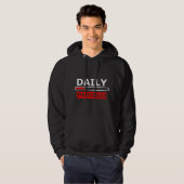 Daily Progress Motivational Hoodie – Red Smile (Voorkant volledig)