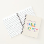 Daily Rants Cute Colorful Funny Gezegde Venting Notitieboek (Binnen)