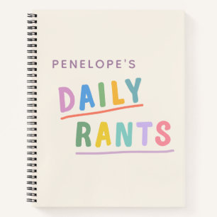 Daily Rants Cute Colorful Funny Gezegde Venting Notitieboek