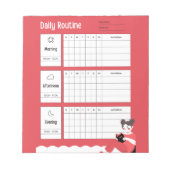 Daily Routine Chart Morning Afternoon Evening Notitieblok (Voorkant)