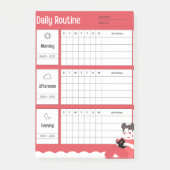 Daily Routine Chart Morning Afternoon Evening Post-it® Notes (Voorkant)