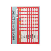 Daily Routine Checklist for Kids Morning & School  Notitieblok (Linkerzijde)