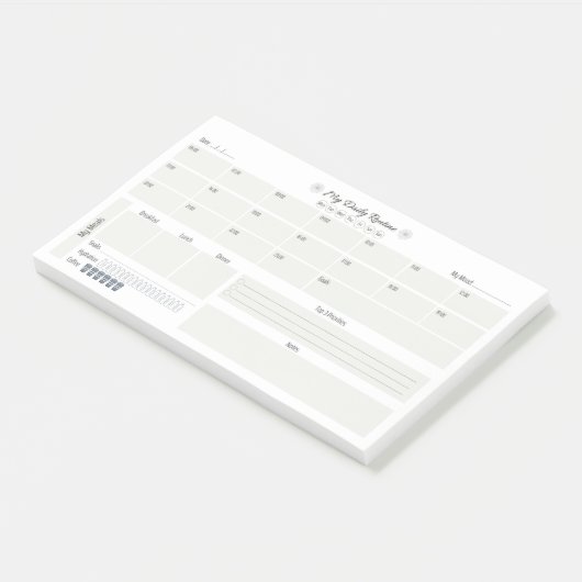 Daily Routine Planner Post-it® Notes (Schuin)