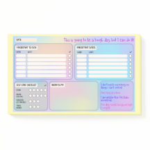 Daily Schedule for Focus & Self-Care Post-Its