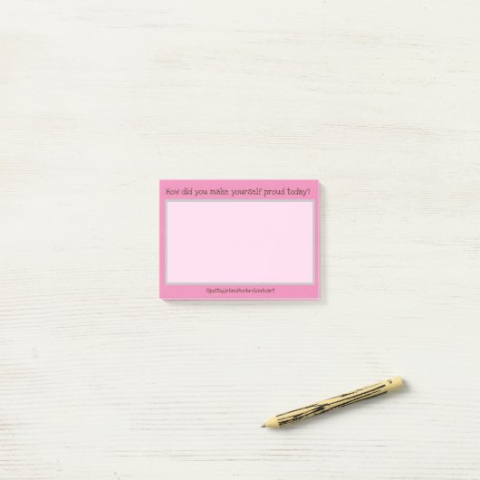 Daily Self Improvement Post merkt op Post-it® Notes (Op bureau)