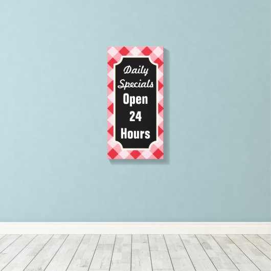 Daily Specials Diner Sign Art Canvas Afdruk (Insitu (Houten vloer))