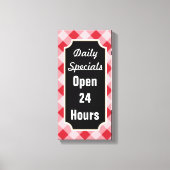 Daily Specials Diner Sign Art Canvas Afdruk (Voorkant)