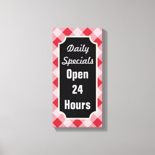 Daily Specials Diner Sign Art Canvas Afdruk (Voorkant)