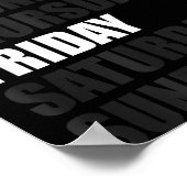 Daily Stijl_ Het is vrijdag Dag van de week Daily  Poster (Hoek)