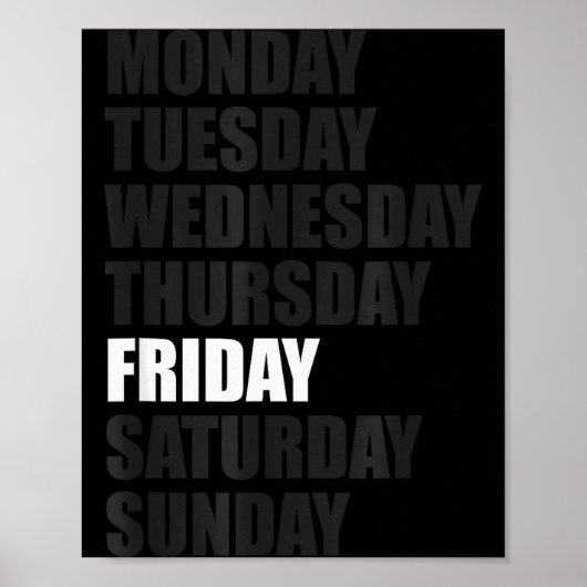 Daily Style_ Het is vrijdag Dag van de week Daily Poster (Voorkant)
