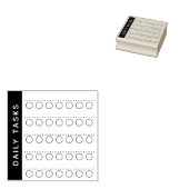 Daily Tasks Checklist Planner Wood Stamp Rubberstempel (Gestempeld)