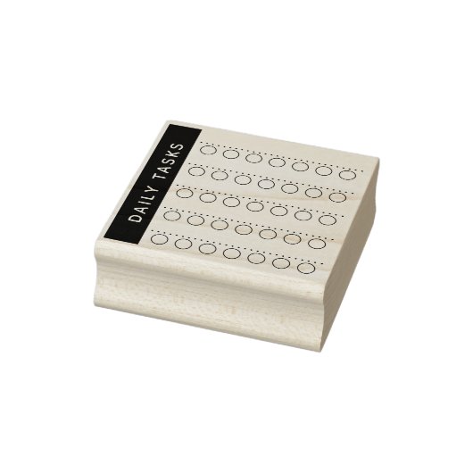 Daily Tasks Checklist Planner Wood Stamp Rubberstempel (Stempel)