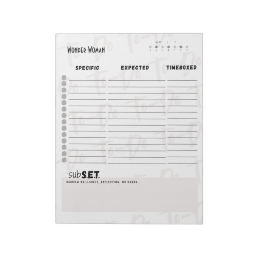 Daily To-Do List – Customizable Tear-Off Notepad Notitieblok (Linkerzijde)