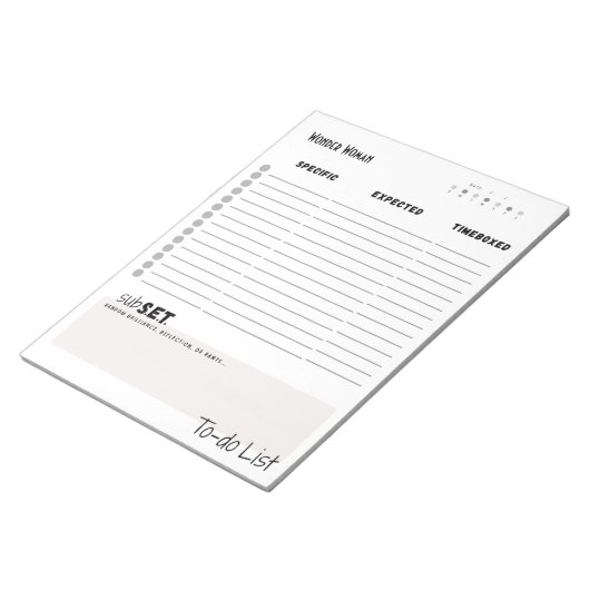 Daily To-Do List – Customizable Tear-Off Notepad Notitieblok (Schuin)