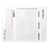 Daily To-Do List – Customizable Tear-Off Notepad Notitieblok (Voorkant)