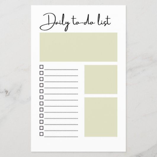 Daily To-Do List Flyer (Achterkant)