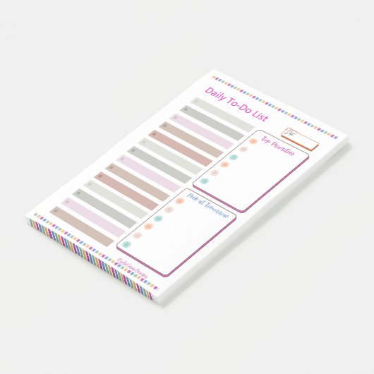 Daily To Do List Notepad Post-it® Notes (Schuin)