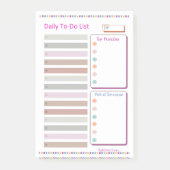 Daily To Do List Notepad Post-it® Notes (Voorkant)