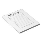 Daily to-do list notitieblok (Schuin)