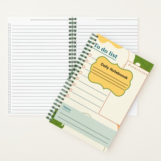 Daily To Do Notebook Notitieboek (Binnen)