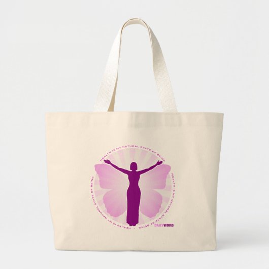 DAILY WORD® "Healing Canvas Bag" Grote Tote Bag (Voorkant)