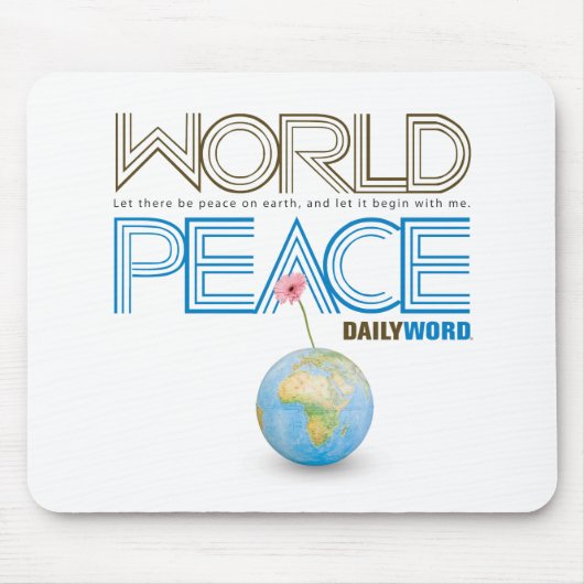 DAILY WORD® "World Peace" Mousepad Muismat (Voorkant)