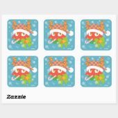 Daimon holiday vierkante sticker (Vel)