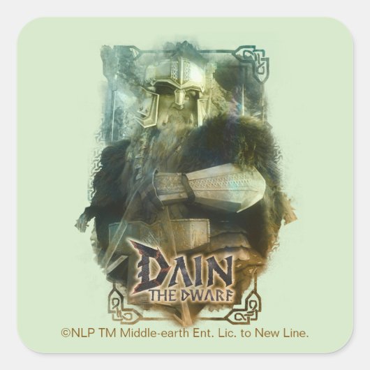 DAIN THE DWARF™ VIERKANTE STICKER (Voorkant)