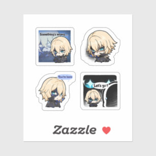 Dainsleif Genshin Impact 4 stickers op een vel