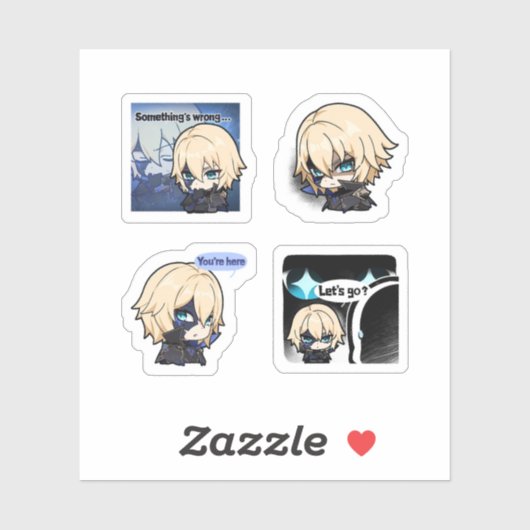 Dainsleif Genshin Impact 4 stickers op een vel (Vel)