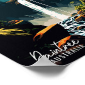 Daintree Australia Art Vintage Travel Illustratie Poster (Hoek)