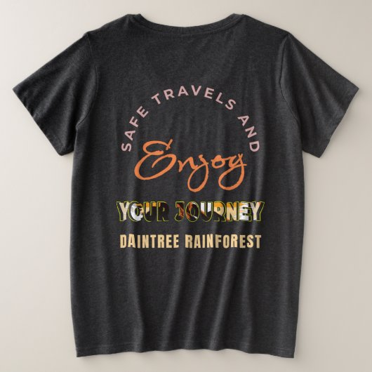 Daintree Rainforest Grote Maat T-shirt (Design achterkant)