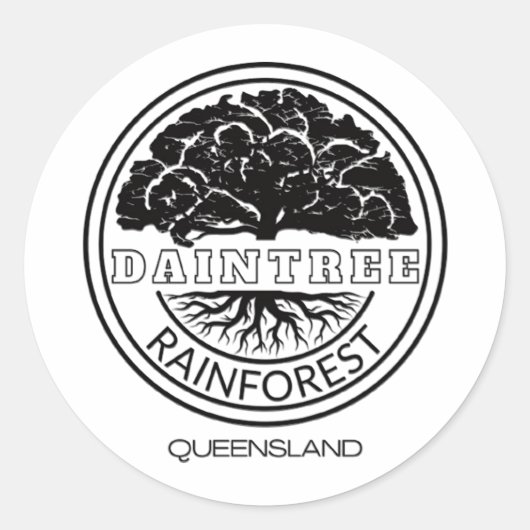 Daintree Rainforest Ronde Sticker (Voorkant)