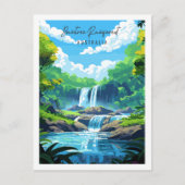 Daintree Rainforest vintage reisillustratie Briefkaart (Voorkant)