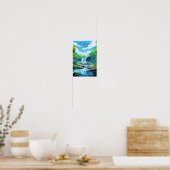 Daintree Rainforest vintage reisillustratie Poster (Keuken)