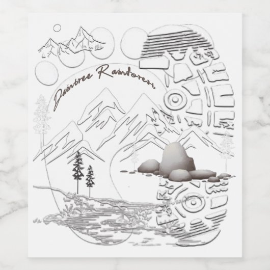 Daintree Rainforest Wijn Etiket (Enkel label)