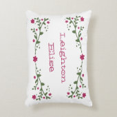 Dainty Bloemen Gepersonaliseerde Decoratieve Kusse Accent Kussen (Voorkant(Verticaal))