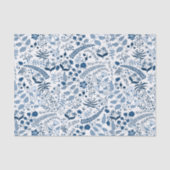 Dainty Blue Flowers Boho Style Tissuepapier (Voorkant)
