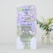 Dainty Blue Hydrangea Wedding Programme Programmakaart (Staand voorkant)