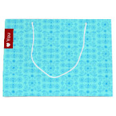 Dainty Blue on Teal Groot Cadeauzakje (Voorkant)