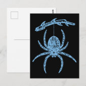 Dainty Blue Spider Briefkaart (Voorkant / Achterkant)