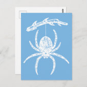 Dainty Blue Spider Briefkaart (Voorkant / Achterkant)