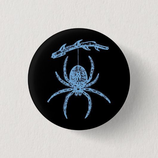 Dainty Blue Spider Button (Voorkant)