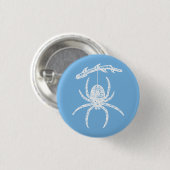 Dainty Blue Spider Ronde Button 3,2 Cm (Voorkant /achterkant)