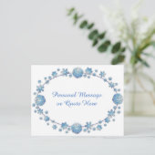 Dainty Blue Stars met Personal Message of Quote Briefkaart (Staand voorkant)